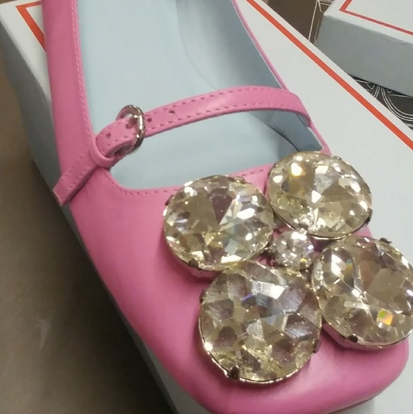NWT Kate Spade Frances Valentine Crystal Flats - Picture 2 of 8